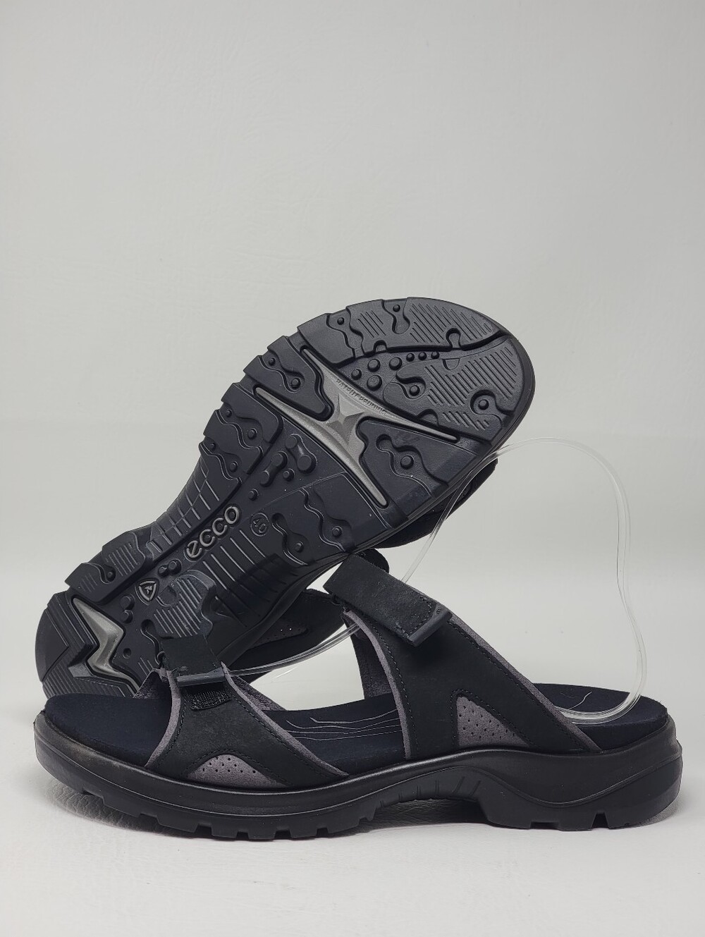 ECCO Black Womens Comfort Strap Sandals